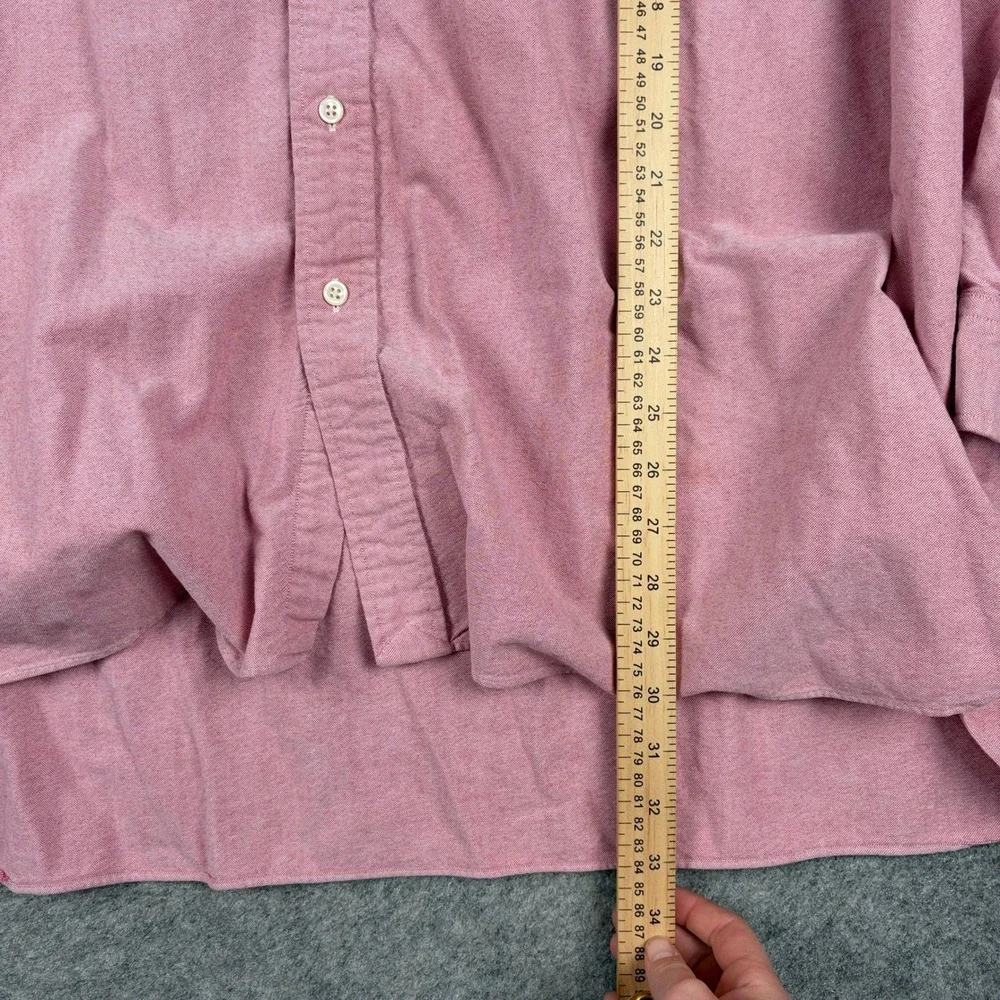 Ralph Lauren Button Down Mens 4XB Pink Classic Fit Long Sleeve Oxford Flesh Pony